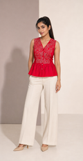 Scarlett Embroidered Peplum Top
