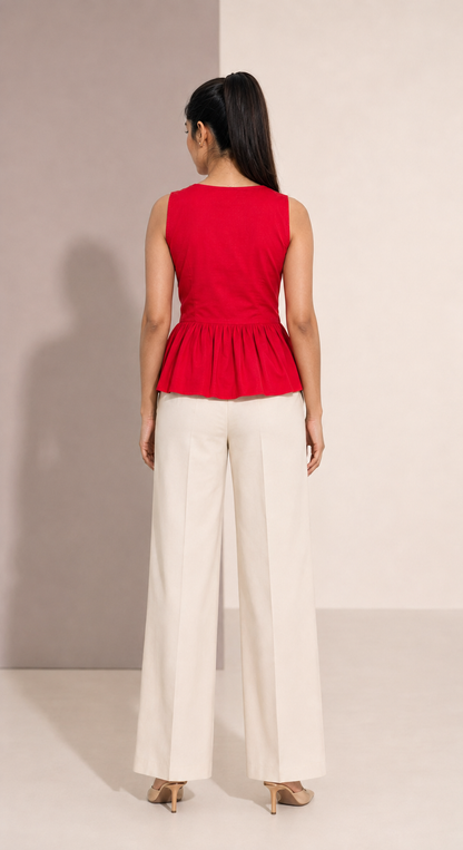 Scarlett Embroidered Peplum Top