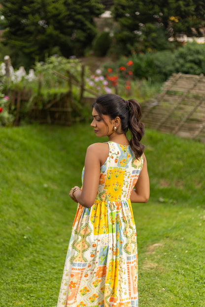 Clara Multicolour Fit & Flare Midi Dress