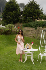 Peach Fizz Pastel Fit & Flare Dress