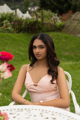 Peach Fizz Pastel Fit & Flare Dress