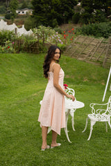 Peach Fizz Pastel Fit & Flare Dress